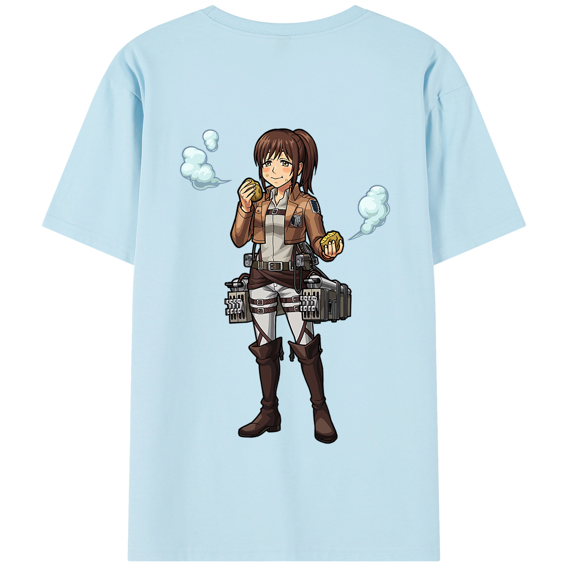 （画像用） 進撃の巨人 サシャ·ブラウス Attack on Titan Sasha Blaus 綿100％半袖Tシャツ（背面プリント）